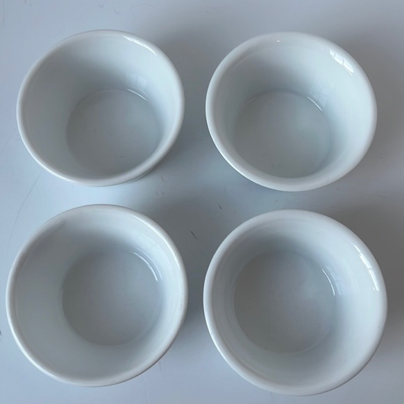 CRATE&BARREL White Porcelain Custard Cups - Picture 6 of 7
